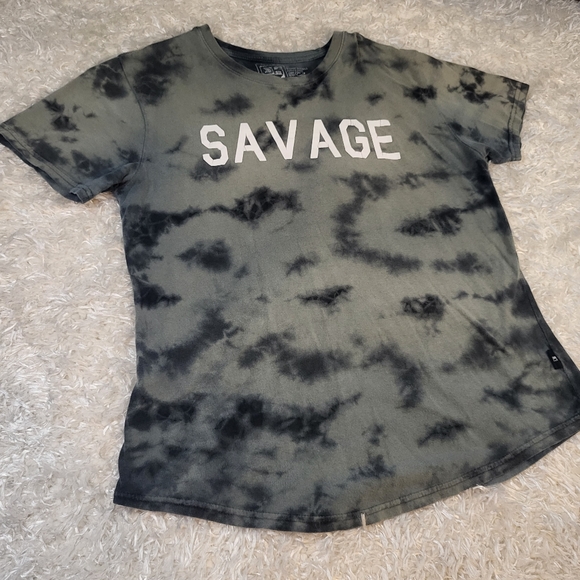 DK "Savage" Men's graphic T-shirt,  Green,  Small - Picture 2 of 7